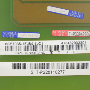 Siemens Wechselrichteransteuerungsbaugruppe 6SE7035-1EJ84-1JC1 E-Stand:B GEB