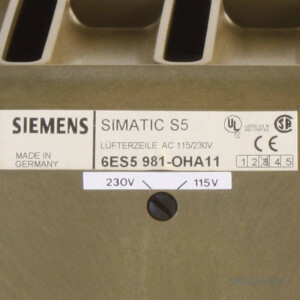Simatic S5 Lüfterzeile 6ES5 981-0HA11 GEB
