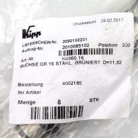 Kipp Buchse K0360.16 (8Stk.) OVP