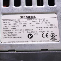 Siemens Micromaster 430 6SE6430-2AD35-5FA0 E-Stand:K/V2.02 GEB