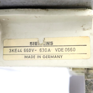 Siemens Lasttrennschalter 3KE44 660V 630A GEB