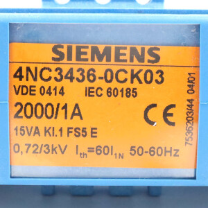 Siemens Stromwandler 4NC3436-0CK03 GEB