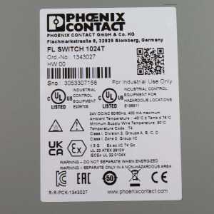 Phoenix Contact Ethernet Switch FL SWITCH 1024T 1343027 NOV