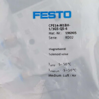 Festo Magnetventil CPE14-M1BH-5/3GS-QS-6 196905 OVP