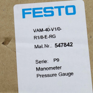 Festo Vakuummeter VAM-40-V1/0-R1/8-E-RG 547842 OVP