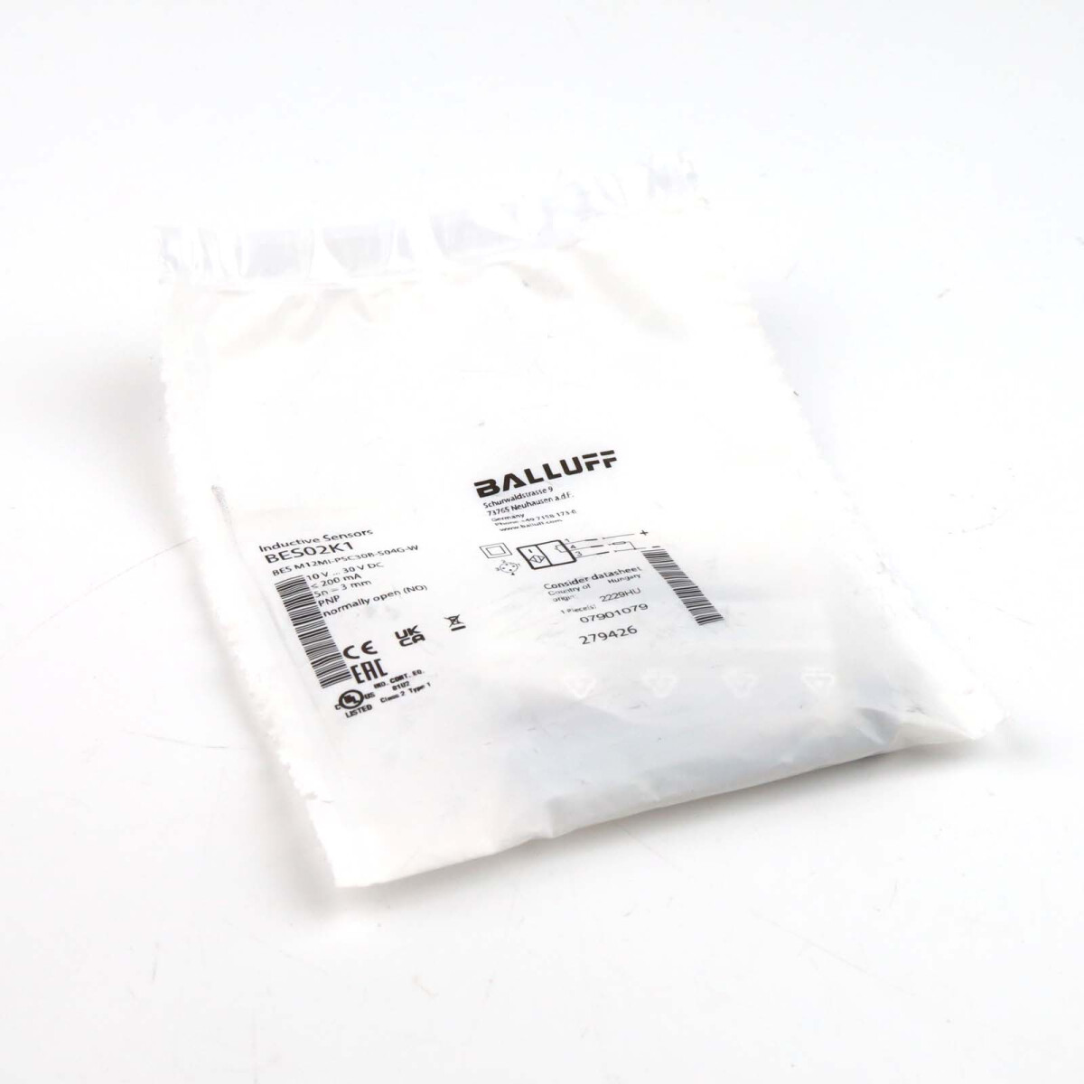 Balluff Induktiver Sensor BES02K1 BES M12MI-PSC30B-S04G-W OV