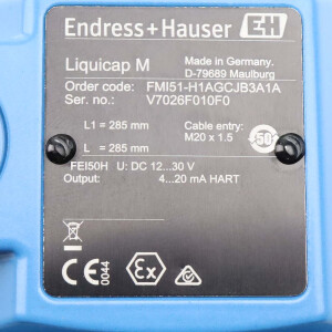 Endress+Hauser Liquicap M FMI51 Füllstandsmesser FMI51-H1AGCJB3A1A NOV