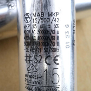 HYDRA Motorkondensator MAB MKP 15/500I/42 (88Stk.) OVP