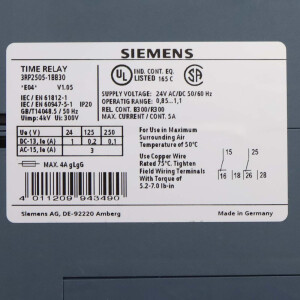 Siemens Zeitrelais 3RP2505-1BB30 OVP