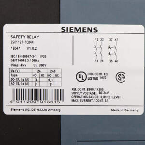 Siemens SIRIUS Sicherheitsschaltgerät 3SK1121-1CB44 OVP