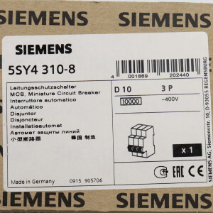 Siemens Leitungsschutzschalter 5SY4310-8 OVP