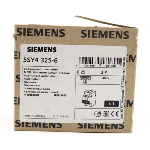 Siemens Leitungsschutzschalter 5SY4325-6 OVP