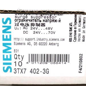 Siemens Überspannungsbegrenzer 3TX7402-3G (10Stk.) OVP