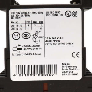 Siemens Hilfsschütz 3RH1140-2BB40 NOV