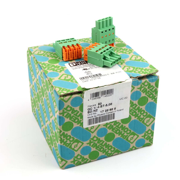 Phoenix Contact Leiterplattenstecker QC 1/ 4-ST-5,08 BD:NZ 1728688 (50Stk.) OVP
