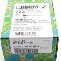 Phoenix Contact Zugfeder-Schutzleiterklemme ST 2,5/ 1P-PE 3040025 (50Stk.) SIE