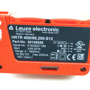 Leuze Lichttaster HRTR 46B/66,200-S12 50106556 OVP