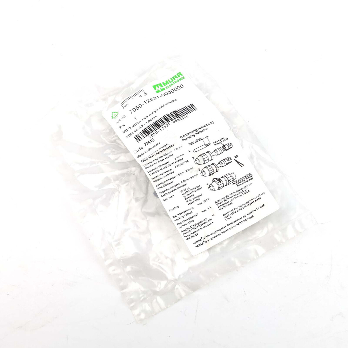 MURR Elektronik Stecker MOSA MQ12 7050-12521-0000000 OVP