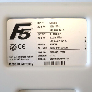 KEB Frequenzumrichter Combivert F5 23F5A0R-YB40 0-1600Hz NOV
