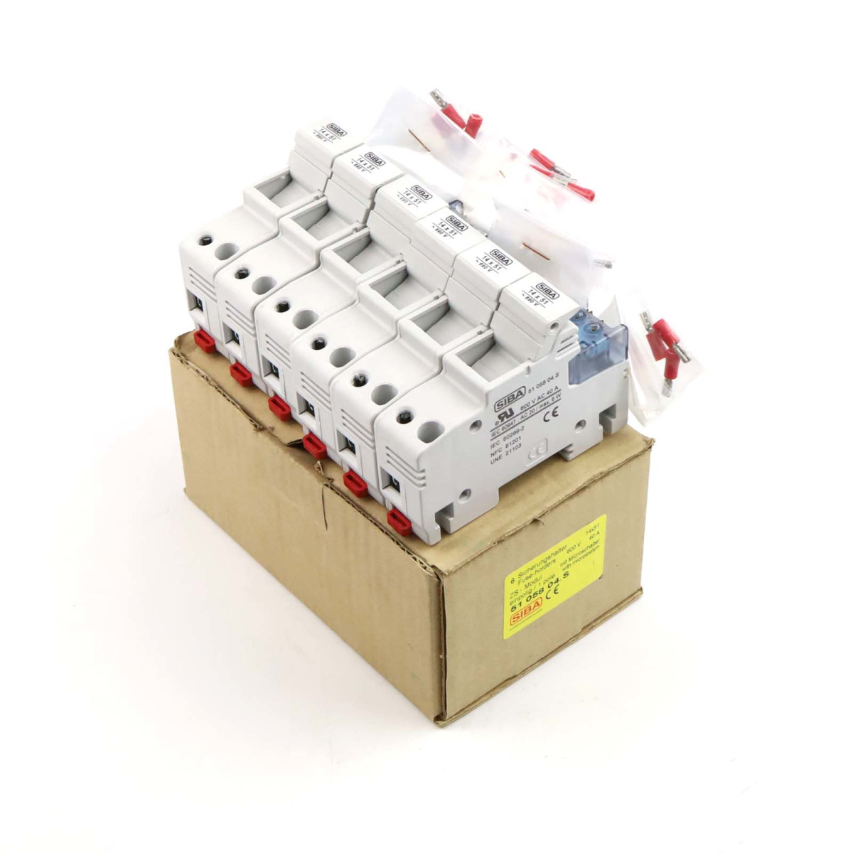 SIBA Sicherungshalter 5105804.S 14x51 600V 40A 1p (6Stk.) OV