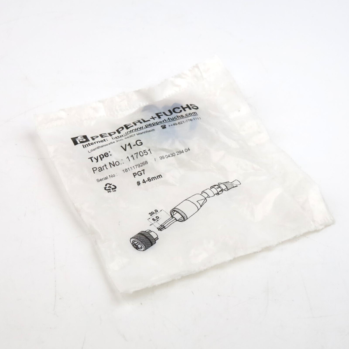 Pepperl+Fuchs Kabeldose V1-G 117051 OVP