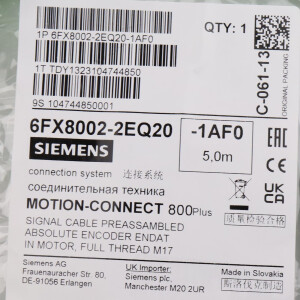Siemens Signalleitung 6FX8002-2EQ20-1AF0 OVP