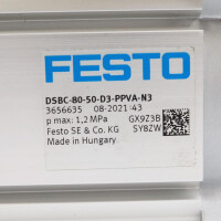 Festo Normzylinder DSBC-80-50-D3-PPVA-N3 3656635 NOV