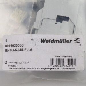 Weidmüller Tragschienen-Outlet IE-TO-RJ45-FJ-A 8946930000 OVP