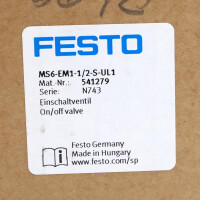 Festo Einschaltventil MS6-EM1-1/2-S-UL1 541279 OVP