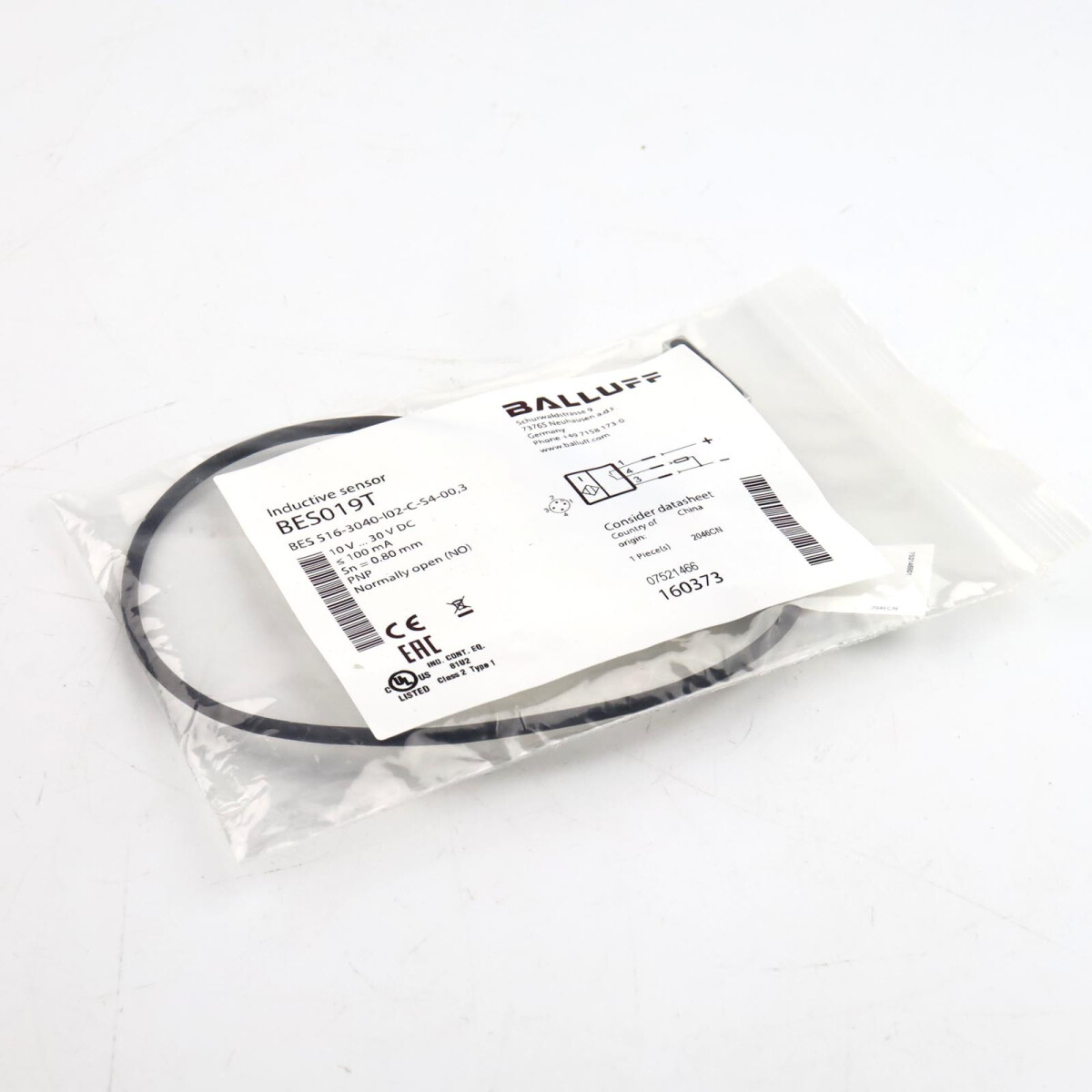 Balluff Induktiver Sensor BES019T BES 516-3040-I02-C-S4-00,3