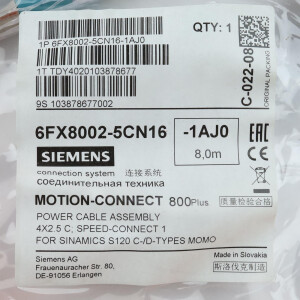 Siemens Leistungsleitung 6FX8002-5CN16-1AJ0 OVP