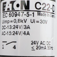 Eaton Leuchtdrucktaster C22-DL-B-K10-24-P5 181298 NOV