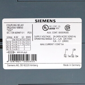 Siemens Koppelrelais 3RQ2000-1BW00 GEB