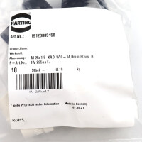 Harting Kabelverschraubung M25x1,5 Kunst. 14-17mm 19120005158 (10Stk.) OVP