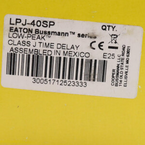 COOPER BUSSMANN Sicherungseinsatz LOW-PEAK LPJ-40SP (7Stk.) OVP