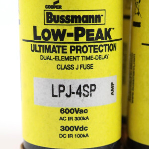 COOPER BUSSMANN Sicherungseinsatz LOW-PEAK LPJ-4SP (9Stk.) NOV