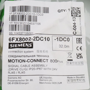 Siemens Signalleitung 6FX8002-2DC10-1DC0 OVP