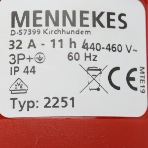 MENNEKES Stecker Typ 2251 32A-11h NOV