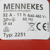 MENNEKES Stecker Typ 2251 32A-11h NOV