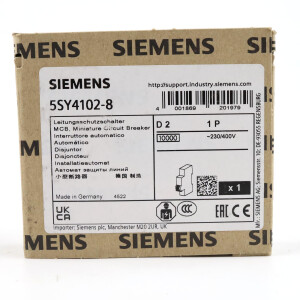 Siemens Leitungsschutzschalter 5SY4102-8 OVP