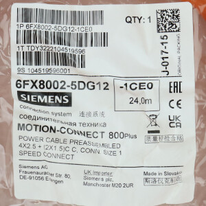 Siemens Leistungsleitung 6FX8002-5DG12-1CE0 OVP