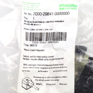 MURR ELEKTRONIK Ventilstecker 7000-29841-0000000 OVP