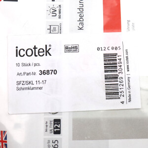 icotek Schirmklammer SFZ|SKL 11-17 36870 (10Stk.) OVP
