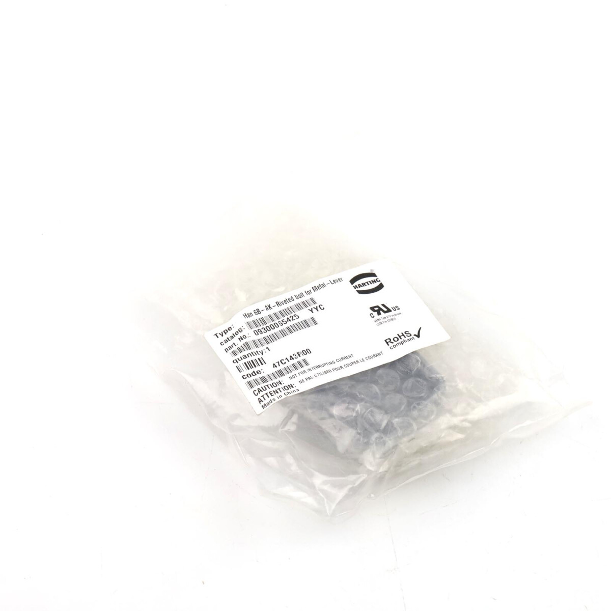 Harting Abdeckkappe Han 6B-AK-Nietbolzen 09300065425 OVP