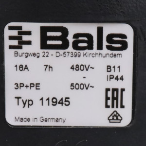 BALS Wandsteckdose Typ 11945 7h 480V-500V NOV