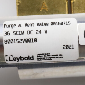 Leybold Sperrgas-/Belüftungsventil 36 SCCM DC 24 V 800152V0010 00160715 NOV