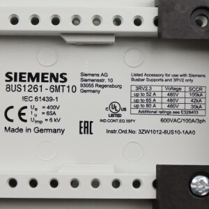 Siemens Sammelschienenadapter 8US1261-6MT10 OVP