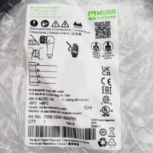 MURR ELEKTRONIK Verbindungskabel M12 Bu. freies Ltg-ende 7000-12341-6340750 OVP