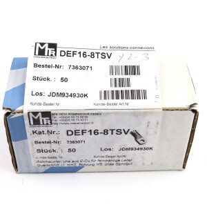 mecatraction Rohrkabelschuhe DEF16-8TSV 7363071 (50Stk.) OVP