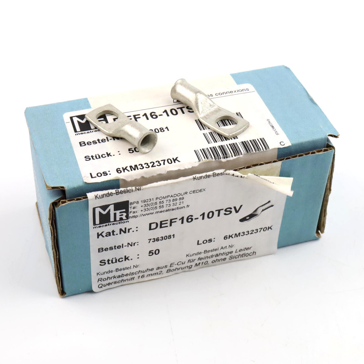 mecatraction Rohrkabelschuhe DEF16-10TSV 7363081 (50Stk.) OV